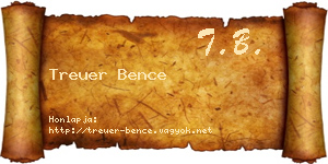 Treuer Bence névjegykártya